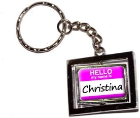 Hello My Name Is Christina - New Keychain Ring