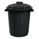 Curver 4124 Dustbin & Clip Lid Black 70L from