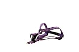 Xsmall Orchid/Navy Polka Dot Dog Harness: 1/2
