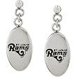 Stainless Steel St. Louis Rams Logo Dangle Earrings