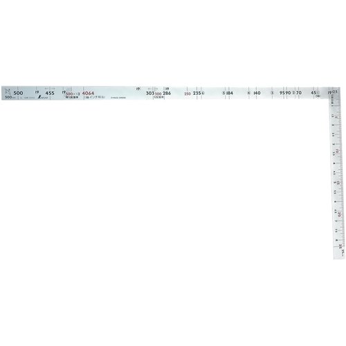 シンワ 曲尺2×4シルバー 19巾 50CM