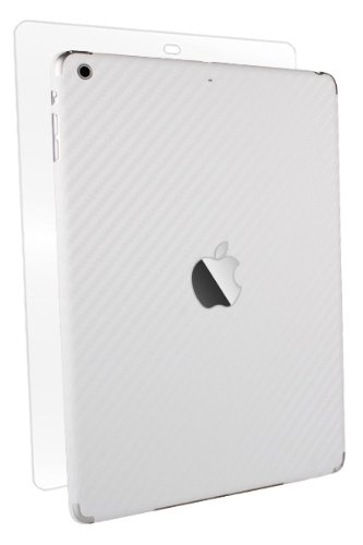 BodyGuardz Armor Carbon Fiber Full Body Stylish Protector for iPad Air/Air 2, White (BZ-ACWP5-1013)