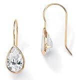 10K Gold DiamonUltra&trade; Cubic Zirconia Pierced Earrings