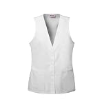 31aYJNleK9L. SL160  Cherokee Lace Trimmed Vest with Center Back Belt Scrub Jackets Womens