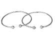 Pointy Ridged Belt .925 Sterling Silver West Indian Bangles (Pair)