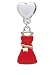 Red Dress European Heart Charm Dangle Bead [Jewelry]