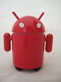 Android Robot Style USB Rechargeable FM/MP3 Player w/ Stereo Speaker, Micro SD & TF Card input, 3.5mm headphone; Color : RED