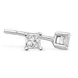 10KT White Gold Princess Diamond Studs (1/3 cttw)