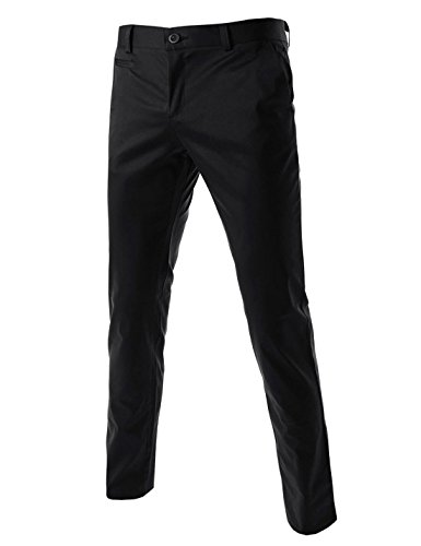ALP14 TheLees Slim Fit Stretchy Straight Basic Business Dress Pants