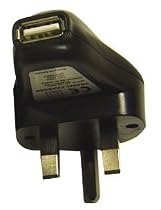 iBox - 3 Pin USB Power Wall Plug For SanDisk Sansa Fuze 2GB, 4GB,8GB,Sansa View,E200,E250,E260,E270,E280 & Sansa Clip MP3 Player