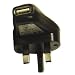 iBox - 3 Pin USB Power Wall Plug For SanDisk Sansa Fuze 2GB, 4GB,8GB,Sansa View,E200,E250,E260,E270,E280 & Sansa Clip MP3 Player