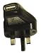 iBox - 3 PIN 1000mA USB Power Adapter Mains Charger UK Wall Plug for MP3 players, ipods, iphone 3G, mobile phones, PDA's and Digital Cameras etc