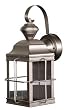 Heath Zenith SL-4144-NB Motion-Sensing Four-Sided New-England Style Lantern, Brushed Nickel