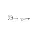 Regetta Jewelry Stainless Steel Set of 2 Nose Studs Cz Nose Studs, 1.5mm & 2.5mm