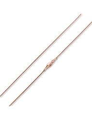 14K Rose Gold Plated Sterling Silver Italian Snake Chain 1.0MM (16, 18, 20, 22, 24, 30 INCH)