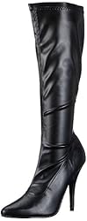 Pleaser EU-SEDUCE-2000 SED2000/B/PU, Damen Stiefel, Schwarz (Blk str pu), EU 44 (UK 11) (US 14)