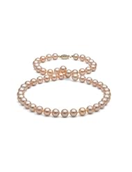 18 7-8mm Peach/Pink Freshwater Necklace<br>~ Presidential Grade ~