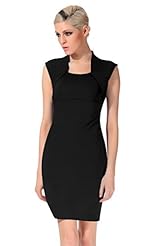 Summer Polyester Square Neck Sleeveless Bodycon Dress/Mini Dress 