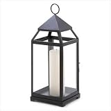Large Contemporary Hanging Metal Holder Lantern