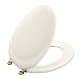 KOHLER K-4615-BR-96 Revival Toilet Seat, Biscuit