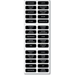 Blue Sea Systems Large Format Labels - Basic DC Panel