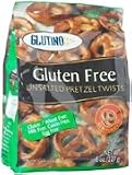 Glutino Gluten Free Unsalted Pretzel Twists - 227 gm Bags (Pack of 12)