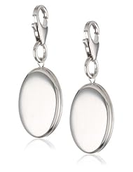 Sterling Silver Oval Locket Pendant Necklace Charm
