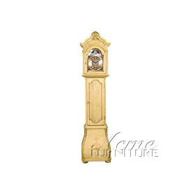 Antique White Wash Finish Grandfather Clock By Acme Furniture