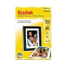Ultra Premium Photo Paper, 76 lbs., High-Gloss, 4 x 6, 20 Sheets Pack by Kodak