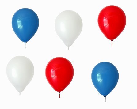 Luftballons – Blau / Weiß / Rot – 15 Stück Luftballons – Ballons als Fanartikel,Fußball, Deko, Party, Länder, Frankreich, Russland, Kroatien -für Helium geeignet – twist4®