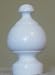 Sherwood Wood Finial in White finish for a 1-3/8" dowel rod - 2/pack [CAPITOL CITY LUMBER]
