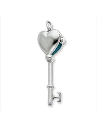 Heart Locket Key Pendant in Sterling Silver