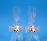 Beverly Clark 20QI Amour Wedding Toasting Flutes in Ivory