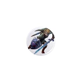 1 Inch Mini Button of Legend of Zelda Attack Portrait (Adventure of Link, Link to the Past, Link's Awakening, Ocarina of Time, Majora's Mask, Four Swords, Wind Waker, Minish Cap, Twilight Princess, Phantom Hourglass, Spirit Tracks)