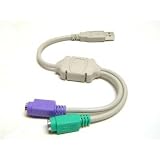 USB to Dual PS/2 Converter Cable Adapter