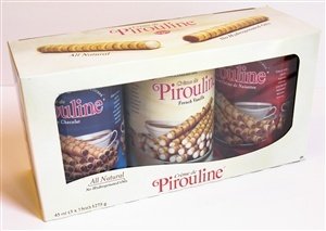 Childrens Toyshop  Gourmet Food : Crème de Pirouline Wafer Cookies - Pack of Three 15oz. Tins