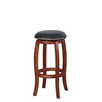 29'H Swivel Bar Stool Walnut Finish