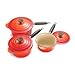Le Creuset Cast Iron 3 Piece Saucepan Sets - Volcanic (ref CL)