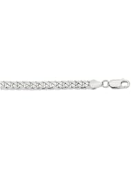 14K 30" White Gold 5.8mm Polish Diamond Cut Miami Cuban Link Chain With Lobster Clasp