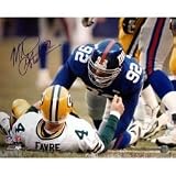 Michael Strahan Autographed Record Breaking Sack 16 x 20 Photograph (Unframed)