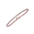 14K Rose Gold Diamond Accent Basket-Weave Bangle Bracelet - 7.25 inches