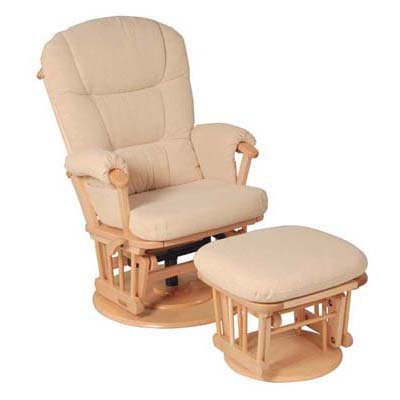 Childrens Toyshop  Toys : Dutailier Jamie Premier Chair & Stool Set - Natural & Oatmeal