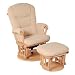 Dutailier Jamie Premier Chair & Stool Set - Mahogany & Cream