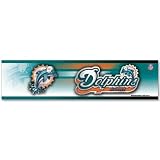 NFL Football Miami Dolphins Bumper Sticker (2-Pack)