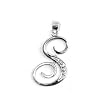 INITIAL PENDANT W/CZ STERLING SILVER .925 Letter S
