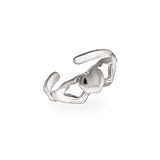 Eve's Addiction Sterling Silver Claddagh Toe Ring