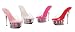 609-Roses Clear Platform Mule Slides With Rosebuds High Heel Shoes