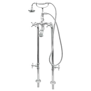 Free Standing Chrome Clawfoot Bath Tub Shower Faucet