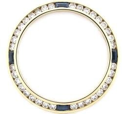 1ct Diamond Sapphire Bezel Made for Ladies Rolex 18ky