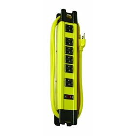 Coleman Cable 04657 6-Outlet Metal Power Strip, Heavy Duty Design by Coleman